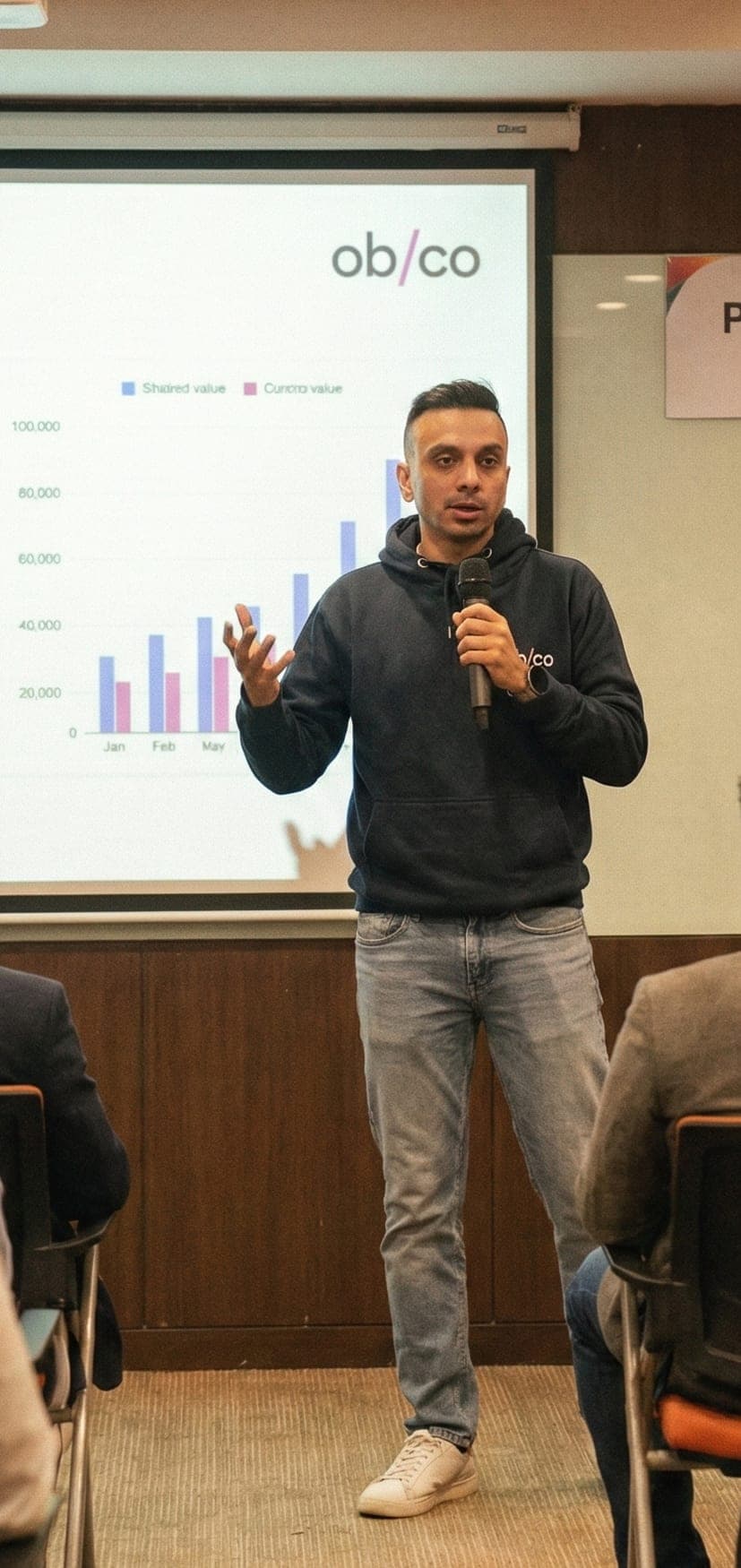 Wahaj Siddiqui presenting at Oblique Consult